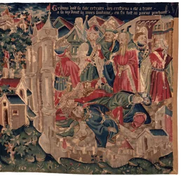 History of Saint Piat and Saint Eleuthère, Scene 14: The Plague is Quashing the City of Tournai