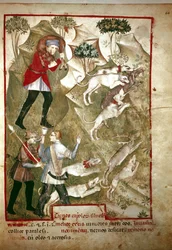 Hunting (Miniature, 14th century)