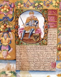 Illuminated Portrait of Emperor Charles V (1500 - 1558) (detail)