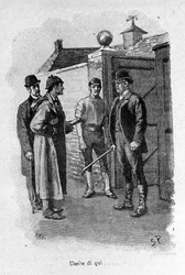 Illustration of the Book Sherlock Holmes. End of 19th Century