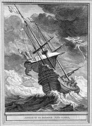 Illustration of the fable Jupiter and the passenger by Jean de La Fontaine