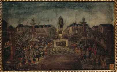 Inauguration of the statue of Louis XIV, Place des Victoires, present-day 1st and 2nd arrondissements, March 28