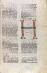 Incipit of the Book of Deuteronomy, Capital Letter with the Inscription Haec Sun, 11th Century