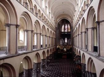 Interior of the cathedral of Tournai: the Nef. Belgium
