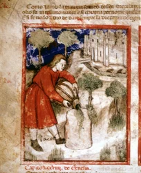 Jacob. Page of a Manuscript from the Pentateuch. 14th century