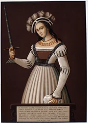 Joan of Arc, with a sword - in Jeanne d