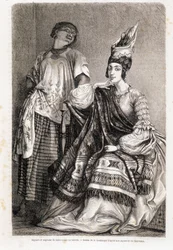 Lady and Negress of Saint Louis en toilette - in 