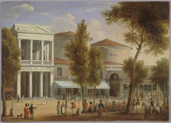 The Théâtre des Variétés and the Passage des Panoramas, Boulevard Montmartre, circa 1825