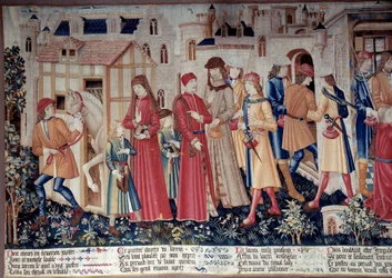 Life of Saint Quentin: Miracle of Saint Quentin. Tapestry of Saint Quentin (Fragment), circa 1480. Louvre Museum, Paris