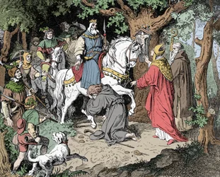 Liudolf implores the forgiveness of his Father Otto I of the Holy Empire