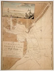 Map of Charles Town in South Carolina
