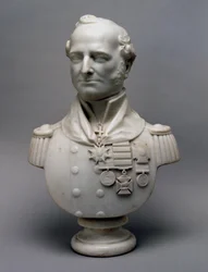 Marble portrait bust of Major General Sir Charles Philip Belson