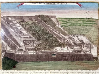 Marly machine used to drive the waters of the Seine to Versailles via the Marly aqueduct