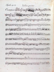 Page of Musical Score of the Overture of Alruna by Louis Spohr