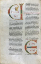 Page with the Incipit of the Book of the Prophet Obadiah (the Vision of Obadiah) and the Incipit of the Prophet Jonah