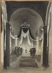 Peter and Paul Cathedral Decoration to the Burial Ceremony for Peter III and Catherine II