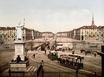 Piazza Vittorio Emanuele in Turin, Italy in 1890