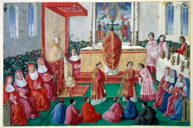 Pope Sixtus IV Attends Mass in the Sistine Chapel at the Vatican
