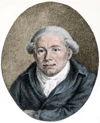 Portrait of Georg Christoph Lichtenberg (1742-1799), German Scientist, Satirist, and Anglophile - Engraving