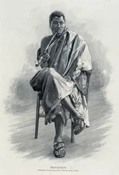 Portrait of Behanzin (1844-1900), king of Dahomey (present-day Benin)