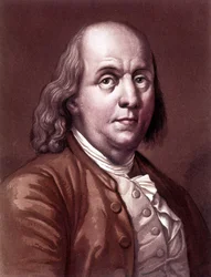 Portrait of Benjamin Franklin, American philosopher, physicist and ambassador.