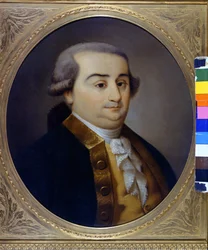 Portrait of Cesare Bonesana, Marquis de Beccaria (1738 - 1794), Italian jurist. Anonymous painting of the 18th century. Museo of Milan