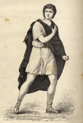 Portrait of Francois-Joseph Talma (1763-1826), French Actor. Engraving of the 19th Century