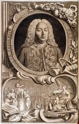 Portrait of Georg Friedrich Handel (1685-1759) Frontispiece of 