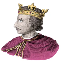 Portrait of Henry I Beauclerc (1068-1135), third Norman king of England (engraving)