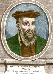 Portrait of Michel Nostradamus, doctor, born in Saint Remy de Provence on 14/12/1503 and died 02/07/1566