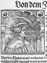 Portrait of Ulrich Zwingli (1484 - 1531), Swiss religious reformer.