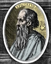 Portrait of the philosopher Epictetus (around 50 - 125/130) of the Stoic school.
