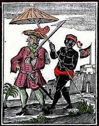 Portrait of the pirate Henry Every (engraving)