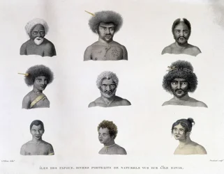 Portraits of the Papua from Rawak Island