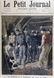 President of the Republic Jean Casimir-Perrier surrounded by miners at the mines of Lens, Le Petit Journal, December 11