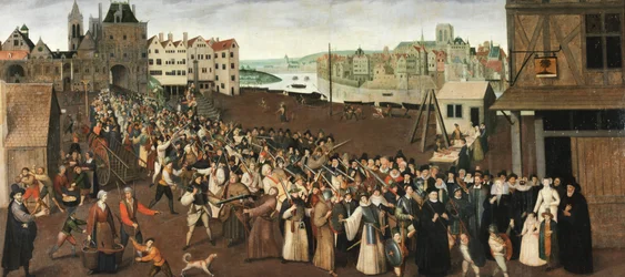 Procession de la Ligue sur la place de Grève