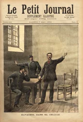 Ravachol (1859-1892, or Francois Claudius Koenigsberg) in his cell, after his hearing at the assizes on April 26