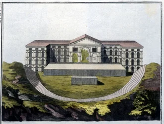 Reconstruction of the Greek Theatre of Bacchus in Athens, from 