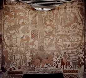 Representation of Alexander the Great Surrounding Indian Fauna During the Conquest of India