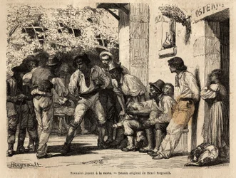 Romans playing the mora
