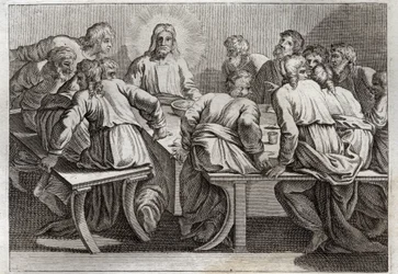 Royaumont Bible, New Testament: The Last Supper (illustration from 1811)