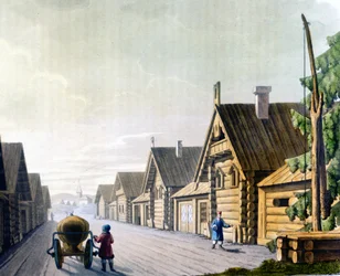 Russian village in the 18th century