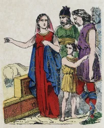 Sainte Genevieve (422-502), patron saint of Paris, dissuaded Parisians from abandoning their city, which was threatened in 451 by Attila, king of the Huns