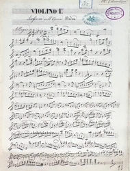 Sheet music for the first violin of Medea, opera by Luigi Cherubini