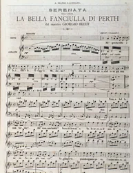 Sheet Music Page for The Fair Maid of Perth, Opera by Georges Bizet