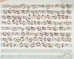 Sheet Music Page for the First Violin in the Opening of 