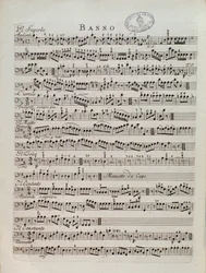 Sheet music page of the Periodic Symphony by Karl Ditters von Dittersdorf