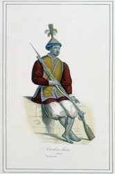 Soldier of Cochinchinean armor - in 