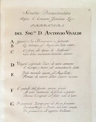 Sonet at the beginning of Spring (La primavera) concerto in Il cimento dell