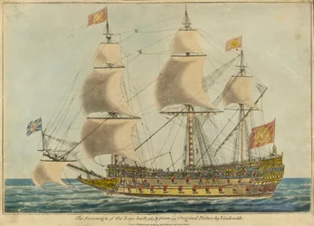 Sovereign of the Seas (1637), after an original by Willem Van de Velde, the Elder
